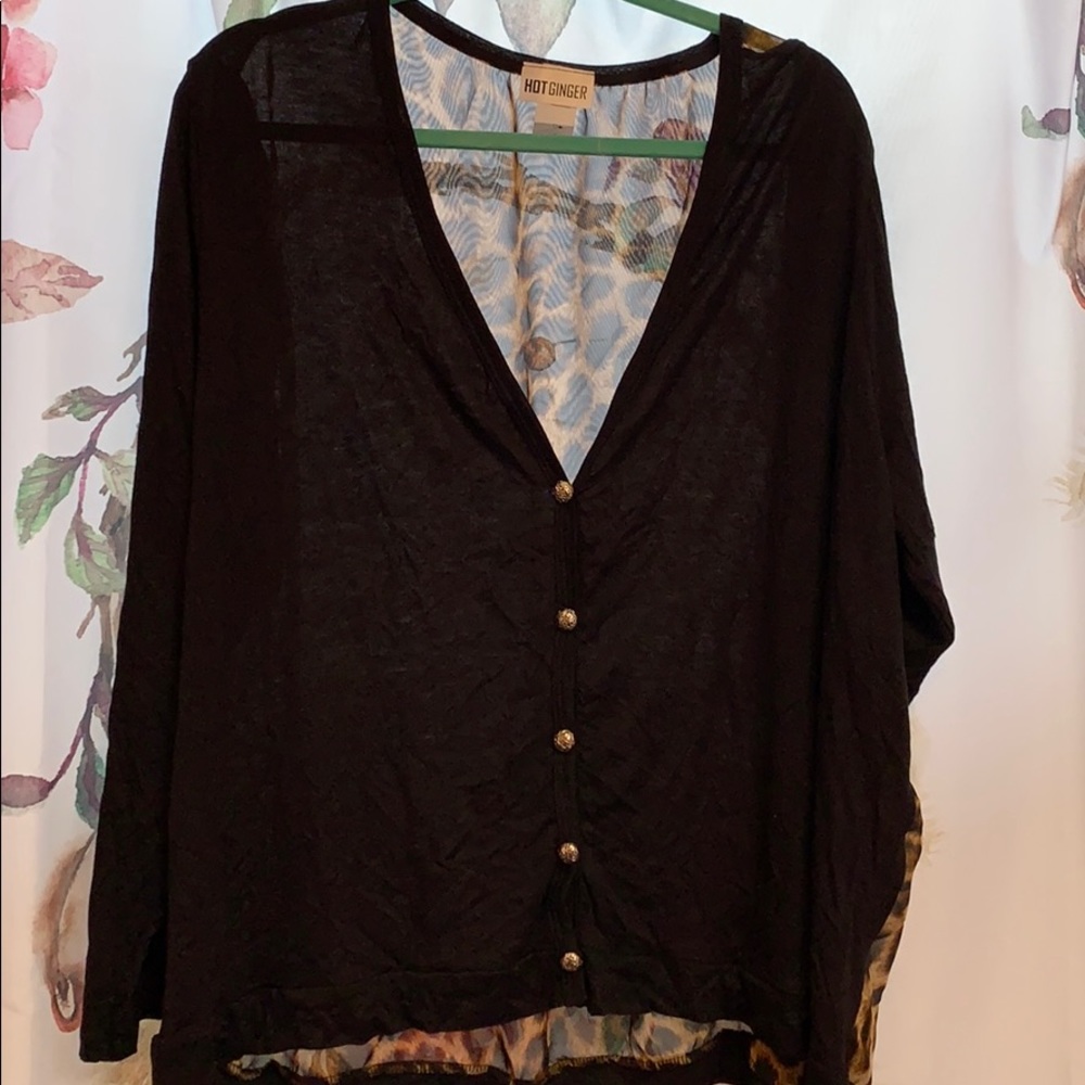 Cheetah back cardigan